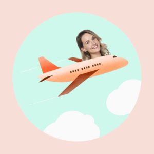 Girl in plane