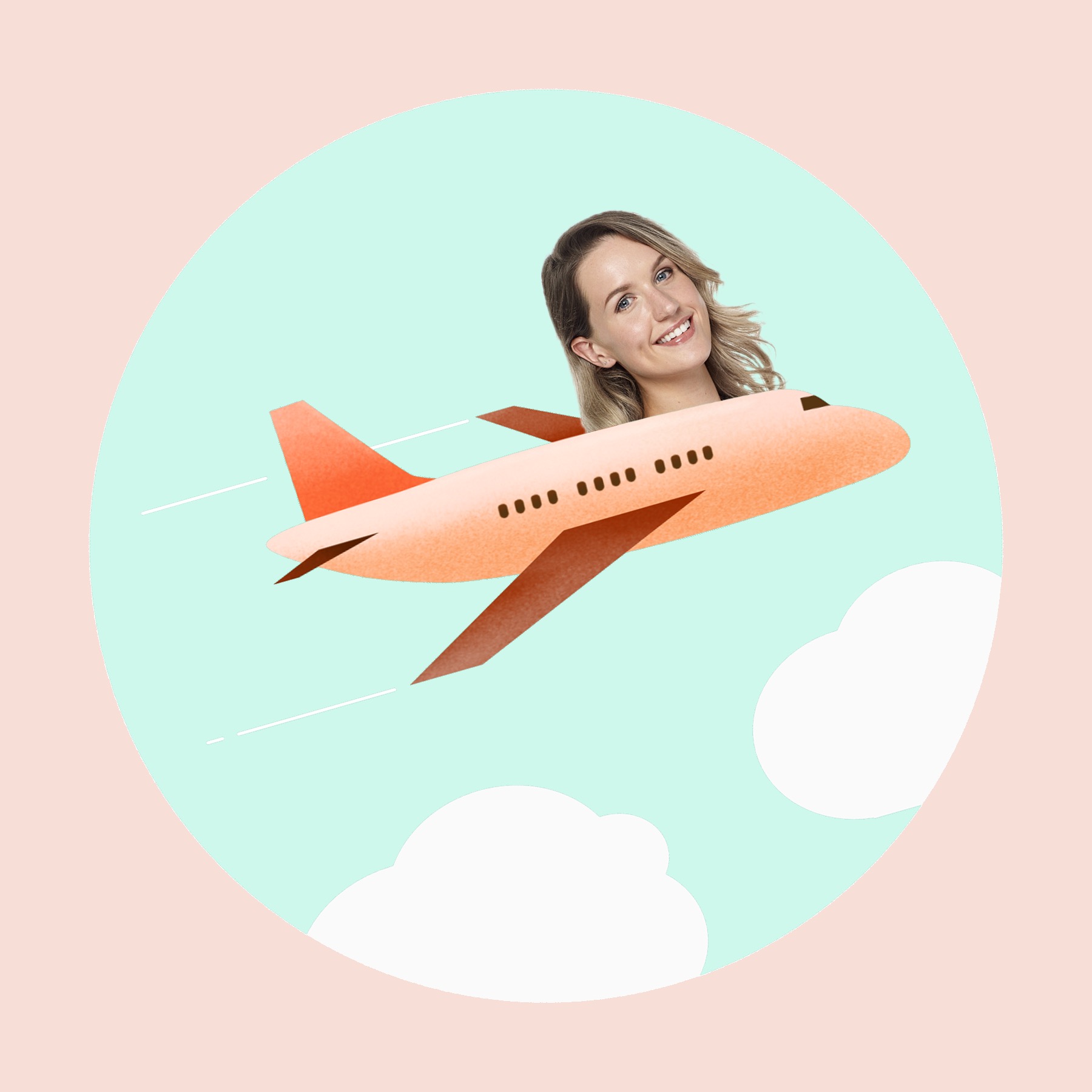 Girl in plane